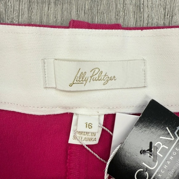 Lilly Pulitzer Fuchsia & Gold Button Shorts - New - Size 16 - Picture 4 of 4
